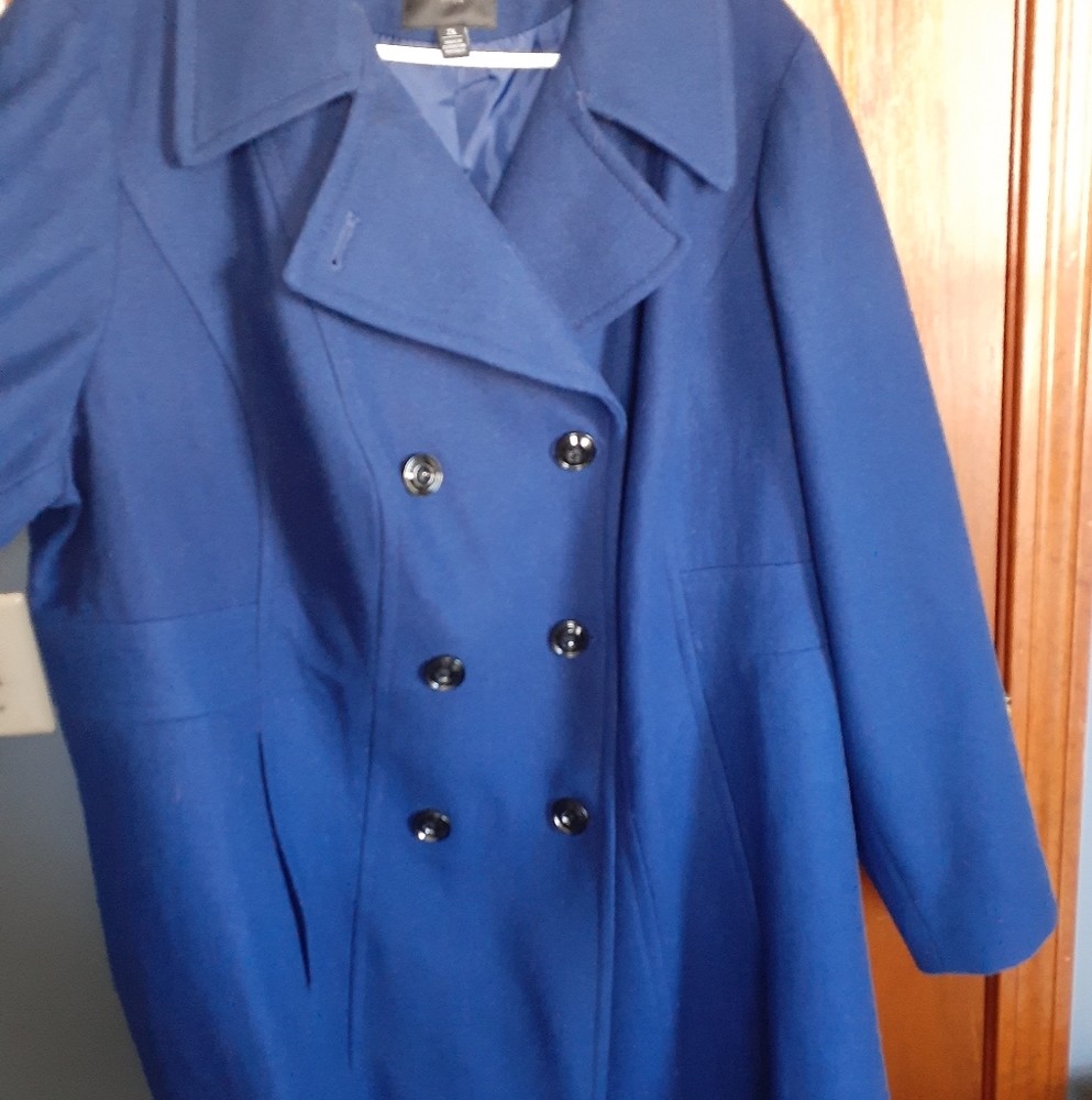 Cobalt blue winter coat